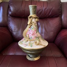 Antique Old Hall Coiling Dragon Floral Vase Ewer Aesthetic Movement c1885 4232 picture