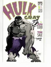 Hulk Gray #1 (2003) Signed Jeph Loeb & Tim Sale Marvel Knights Autograph picture