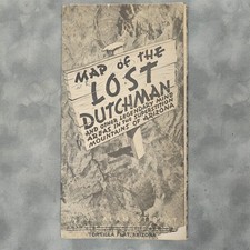 Map of the Lost Dutchman J. Alan Stirrat Foldout Superstition Mts AZ c1950s VTG picture