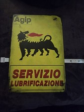 Vintage Style Metal Sign Agip Racing Motor Oil 12 x 8