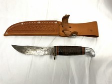 Vintage Western U.S.A. L66 Hunting Knife With Sheath picture