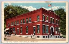 K39/ St Albans West Virginia Postcard c1910 Post Office National Bank  267 picture