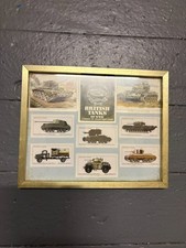 Vintage British Tanks WWII Rockwell Collector Cards Framed Displays x2 Militaria picture