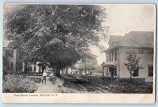 c1910 Stittville New York NY Vintage Postcard East Maple Avenue Front Building picture