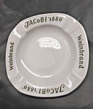 Jacobi 1880 weinbrand ceramic large ashtray  four slot  mfg, by Fischer co. picture