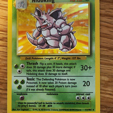 Pokémon Base Set 2 Nidoking 11/102 Holo Card 1999 English Wizards picture