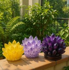 3PCS/Set 500G Amethyst Yellow Crystal Cluster Natural Rough Geode Quartz Display picture