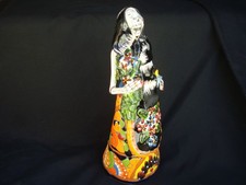 Talavera, Day of the Dead Lady with flowers   by Mexican Artist Gerardo Garcia picture