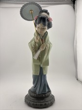 Lladro Geisha Girl With Parasol Figurine #4988 Japanesita Sombrilla Spring picture