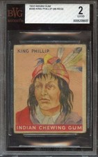 1933 GOUDEY INDIAN GUM #30 KING PHILLIP BVG 2 *DS13800 picture