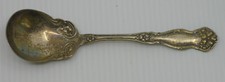 ANTIQUE VICTORIAN SILVERPLATE SUGAR SPOON w ART NOUVEAU FLOWERS, WM ROGERS & SON picture