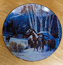 W.S. George Touching the Spirit Camp of the Sacred Dogs Horse Porcelain Plate picture