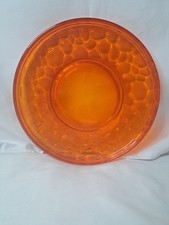 1960’s Fostoria MCM Flame Orange Pebble Beach Luncheon Plate 7.75
