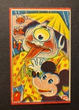 1950s Mickey Mouse Japanese Menko Card Excellent Shape Great Color Scarce Disney picture