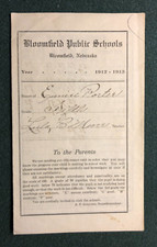 Bloomfield Public Schools Report Card 1912-1913 Bloomfield Nebraska picture