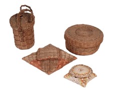 Miliseet/Penobscot Baskets from Maine Set of 4 Early/Mid 20th Century picture