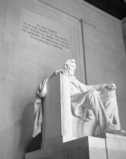 1947 Washington D.C. LINCOLN MEMORIAL Glossy 8x10 Photo Print Sculpture Poster picture