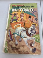 Vintage 1949 Walt Disney A Big Golden Book Adventures of Mr. Toad Hardcover Book picture