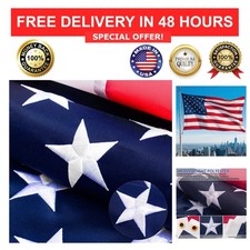 ZNNOPAX American Flag 3x5 FT Outdoor Heavy Duty Embroidered Stars US Flag picture