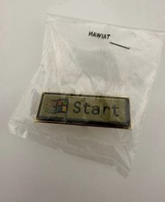 Vintage Microsoft Windows Start Button Pin - Rare Promo Item / SHIPS FREE  picture