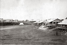 British Garrison Parade Ground The Bluff Yokohama Japan Camp Vtg. Photo 19thC. picture