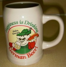VTG Lg German BEER Cup Mug Stein Brew & brautwurth  Octoberfest  Heavy nice picture