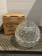 Vtg Fairy Lamp 3 Piece Home Interiors 1140-BD USA Box Cubist Glass Candle Holder picture