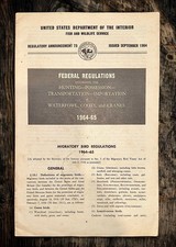 Vintage 1964-65 Migratory Bird Regulations Booklet - US Fish & Wildlife Service picture