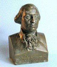 GEORGE WASHINGTON METAL BUST BANK WESTFIELD TRUST PREFERRED BANK SERVICE 1920's picture