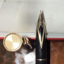 Sheaffer Prelude Black Matte Fountain Pen Gold Trim 14k GOLD Nib  picture