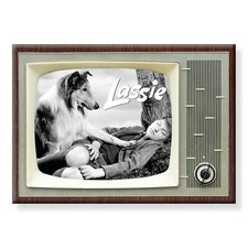 LASSIE TV Show Classic TV 3.5 inches x 2.5 inches Steel FRIDGE MAGNET picture