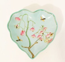 1 Piece of Heart Shape Porcelain Dish Tray Jewelry Tray in Cherry Blossom picture