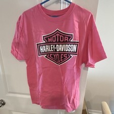 Harley Shirt Doc’s Harley Davidson Size L 42-44 Pink Tee Short Sleeve picture