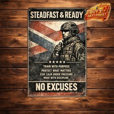I Am A Veteran My Oath I Don't Care Backyard Metal Tin Sign 8x12 picture