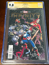 FREE SHIPPING Marvel Infinity #1 (2013) CGC 9.8 SS Adams Variant Signed picture