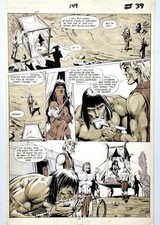 Savage Sword Of Conan #149 Page Original Art Beautiful Inkwash By Tom Grindberg picture