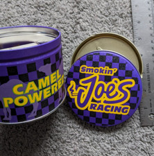 VTG NEW 1992 CAMEL SMOKIN JOES RACING CIGARETTES PROMO ASH TRAY TIN + MATCHES picture