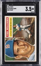 1956 TOPPS GRAY BACK #5 TED WILLIAMS SGC 3.5 picture