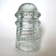 Clear or Near Clear Backward “9” Prismatic Embossed Hemingray 9 Pat May 2 18”9”3 picture