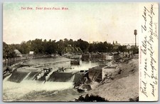 c1908 The Dam Thief River Falls Minnesota ANTIQUE Postcard 2587 picture