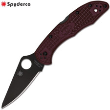 Spyderco Delica 4 SPRINT RUN Micro-Melt PD#1 Black Blade Burgundy FRN C11BGBKP picture