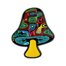 Psychedelic Swirl Tie Dye Magic Mushroom Enamel Pins Brooch Funny Unique Art picture