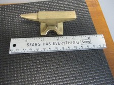 Vintage Solid Brass Mini Jeweler's Anvil / Lake City Iowa / Gordon Lovegrove picture