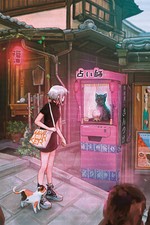 Fortune Teller by Ivy Dolamore 18x24 inch Anime Pink Art Poster picture