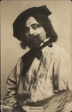RPPC artist? Actor? Unusual pipe mailed Latvia c1905 UDB Russian real photo PC picture