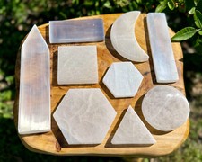 Selenite Charging Station Plate: Circle Hexagon Moon Rectangle Square Triangle picture