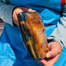 4.33LB Large Natural Blue Tiger Eye Stone Quartz Crystal Healing Sample 6234 picture
