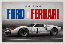 24X16 1966 LE MANS FORD VS FERRARI KEN MILES FORD GT40 POSTER PRINT picture