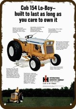 1970 INTERNATIONAL HARVESTER CUB 154 LO-BOY Mower DECORATIVE REPLICA METAL SIGN picture