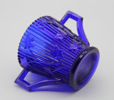 Vtg Imperial Ivy Sugar Bowl Cobalt Blue Glass Pioneer Save Imperial Committee picture